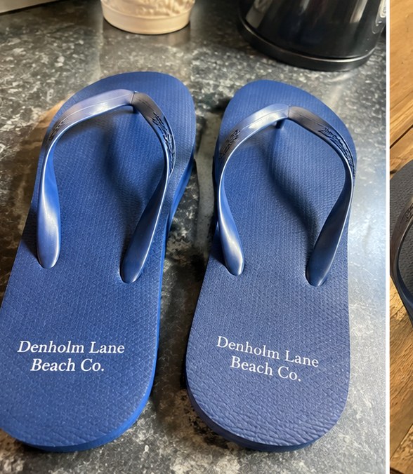 Custom flip-flops — customer photo
