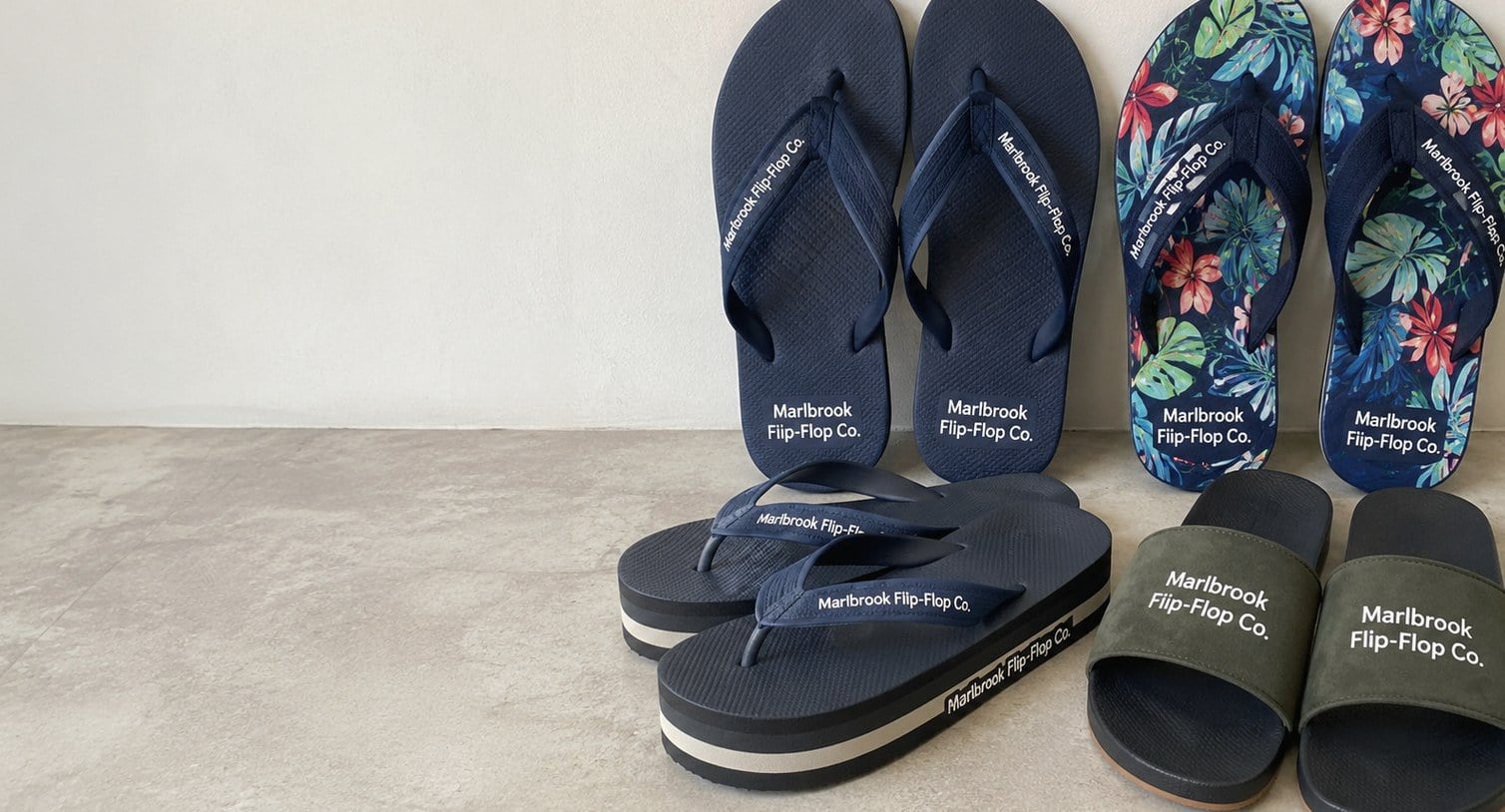 Custom printed flip-flops with logo