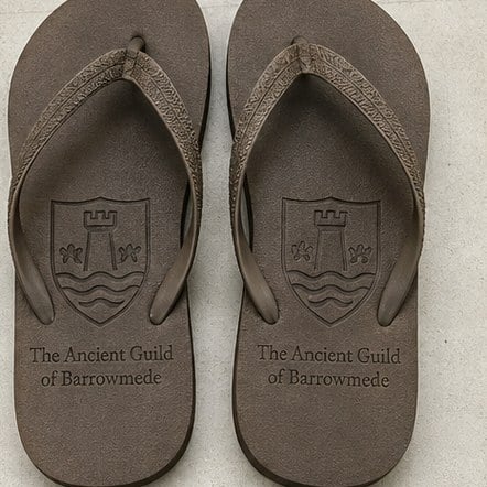 Debossed Footbed Flip-Flops with custom branding