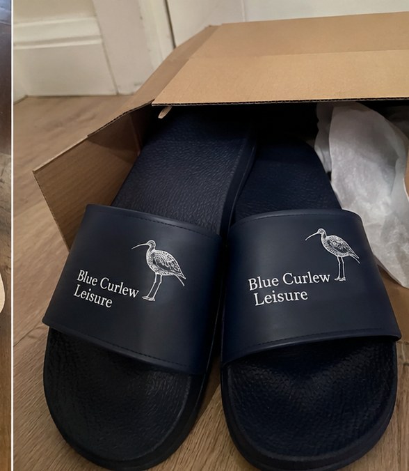Flip-flops with logo — customer photo