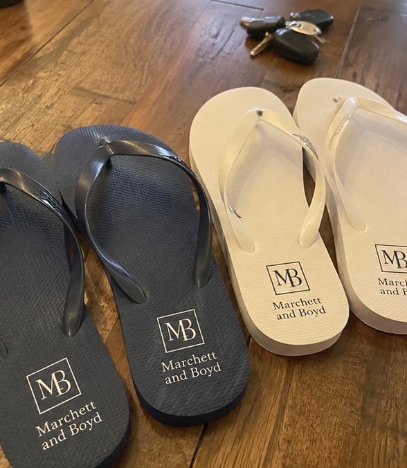 Personalized flip-flops — customer photo