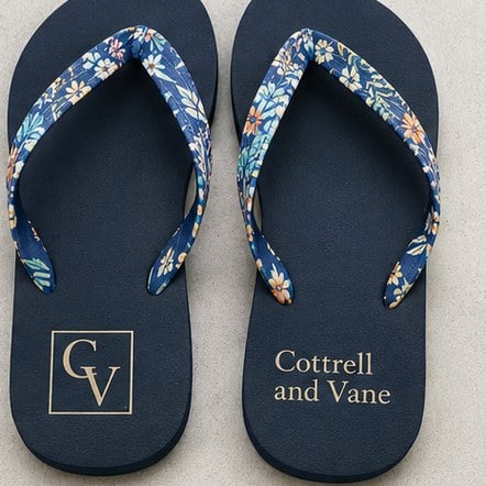 Printed Strap Flip-Flops with custom branding