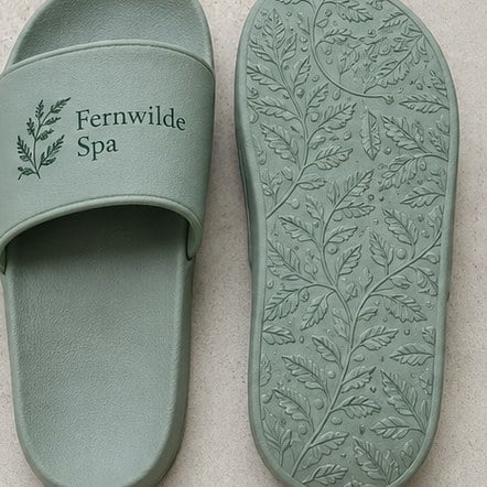 Spa & Poolside Slides with custom branding
